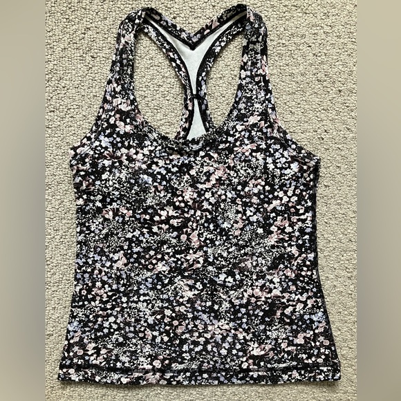 Lululemon Cool Racerback II Floral Spritz Multi Tank Top Size 6 - Picture 5 of 7